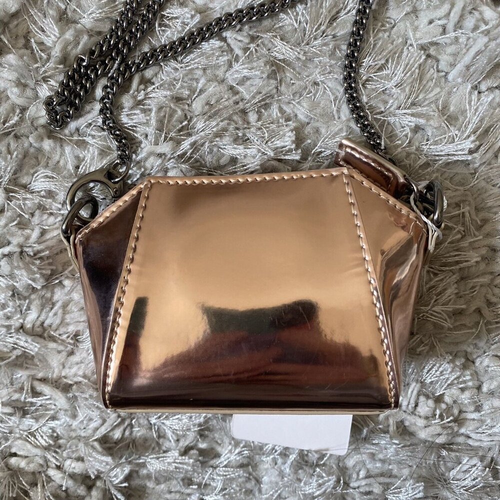 New! Givenchy 'Baby Antigona' Metallic Leather Crossbody Bag Pink MSRP $690 - Picture 8 of 12